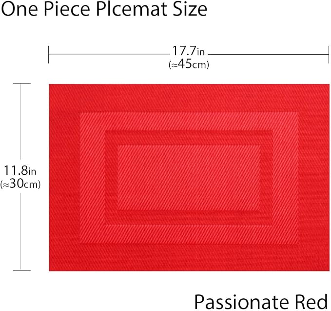 PIGCHCY Placemats, Washable Vinyl Woven Table Mats, Elegant Durable Placemats - Image 2