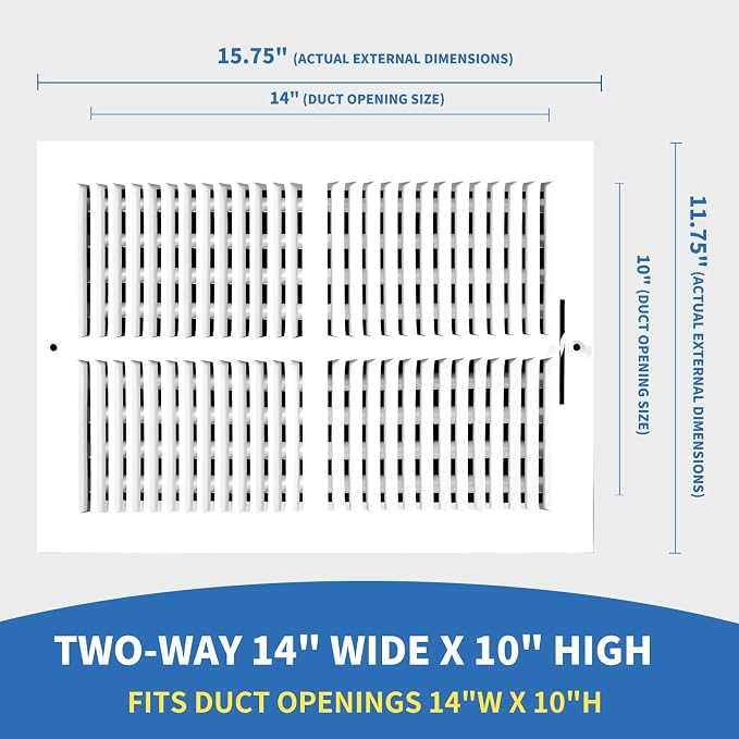 14x10 Vent Register, Vent Covers - Image 2