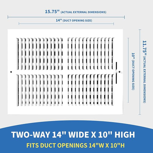 14x10 Vent Register, Vent Covers - Image 2