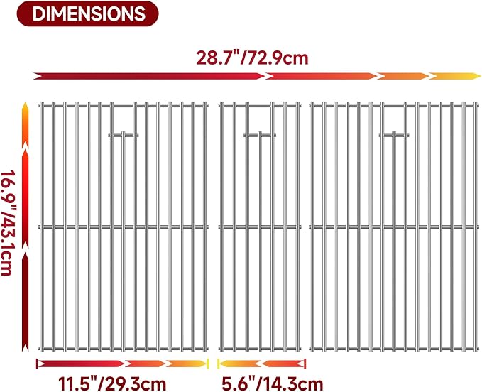 28.7'W'x16.96''D Grill Grates Replacement - Image 2