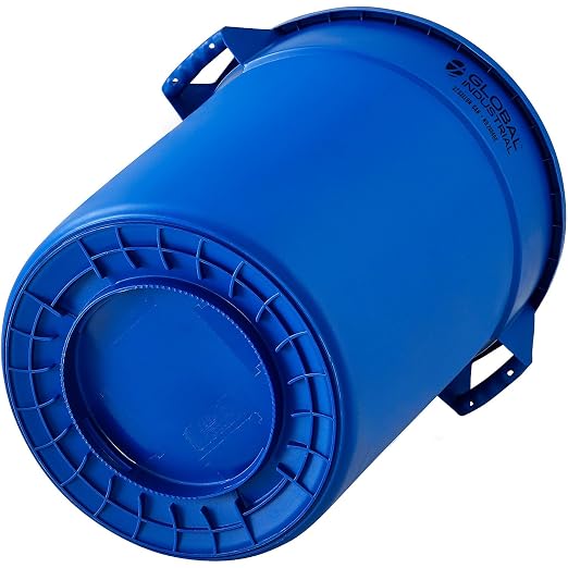 Global Industrial Commercial Round Trash Can, 32 Gallon Capacity, Plastic - Image 4
