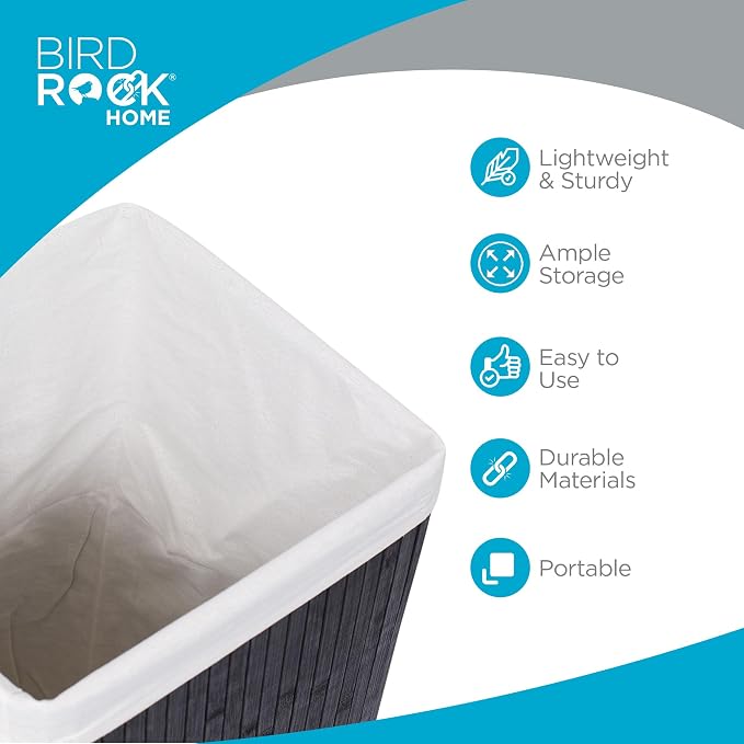BIRDROCK HOME Square Laundry Hamper - Image 3