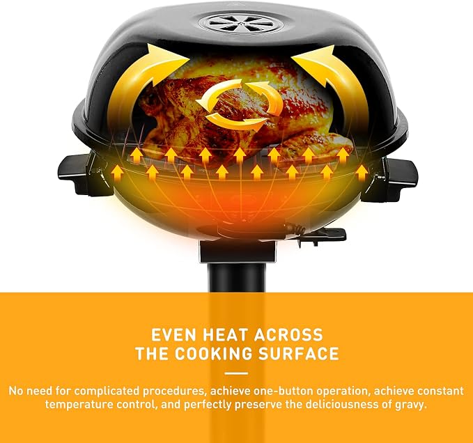 Electric BBQ Grill Techwood 15-Serving Indoor/Outdoor Electric Grill - Image 5