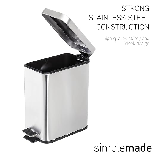 SIMPLEMADE Rectangle Step Trash Can - Image 3