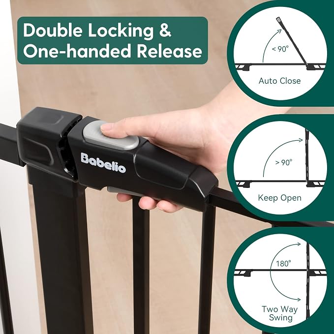 Babelio Baby Gate for Doorways and Stairs, 29-48" Auto Close Dog Gate - Image 5