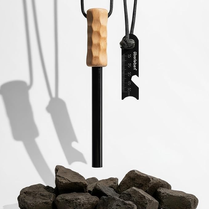 Überleben | Kräftig PRO Ferro Rod Fire Starter Survival Tool – Up to 20 by %C3%9Cberleben