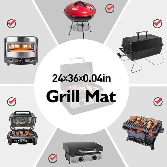 Grill Mats for Outdoor Grill Table Mat, Heat Resistant Mats for Countertop and - Image 5