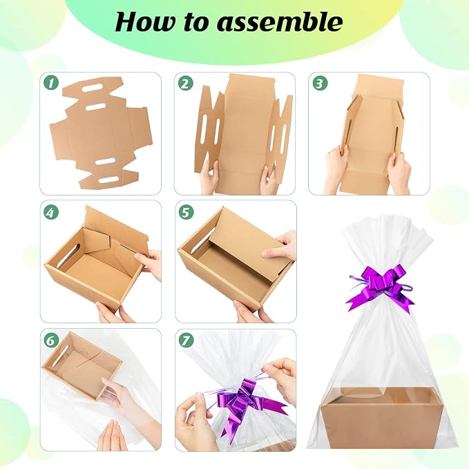 Fainne 74 Pcs Baskets for Gifts Empty Bulk DIY Empty Gift Basket Include 20 - Image 3