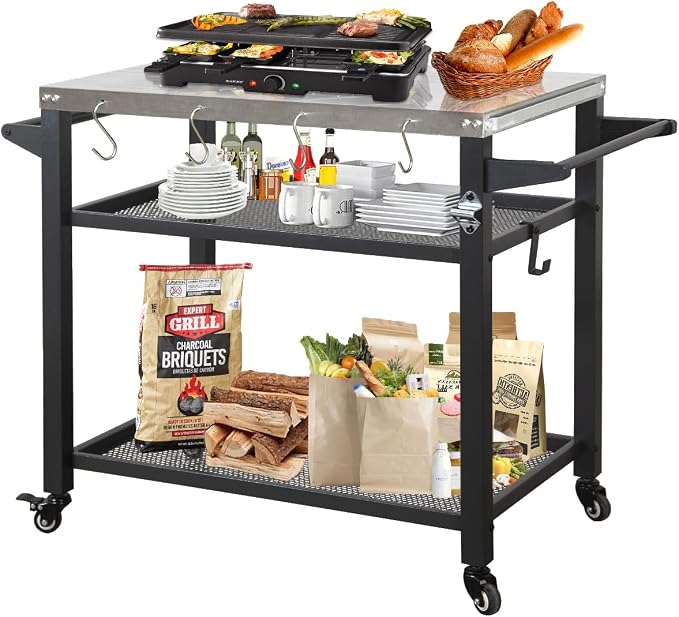 Domi 3-Tier Outdoor BBQ Grill Cart by domioutdoorliving