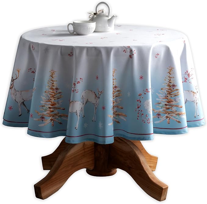 Maison d' Hermine Table Cloth Round Table 100% Cotton 69 Inches Fall Tablecloth by MaisondHermine