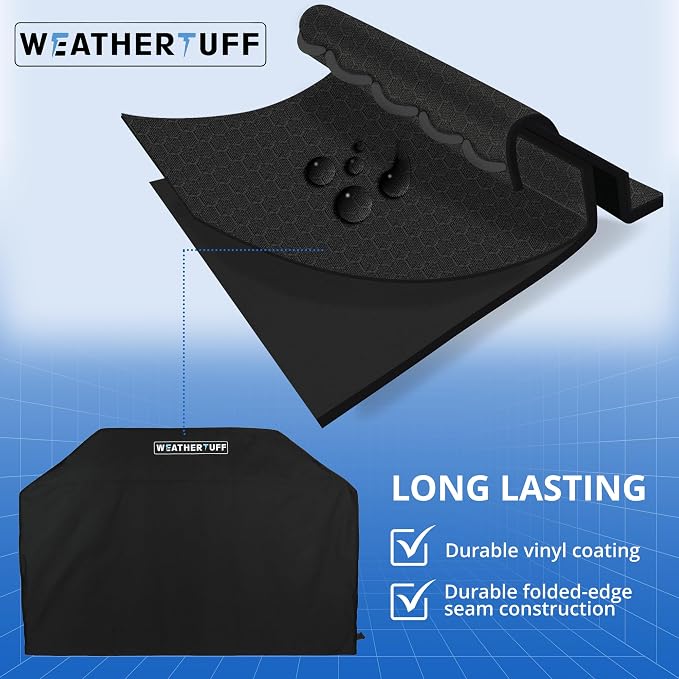 All Season Universal Heavy Duty Standard Grill Cover, Hi-Tech Premuim Quality | - Image 4