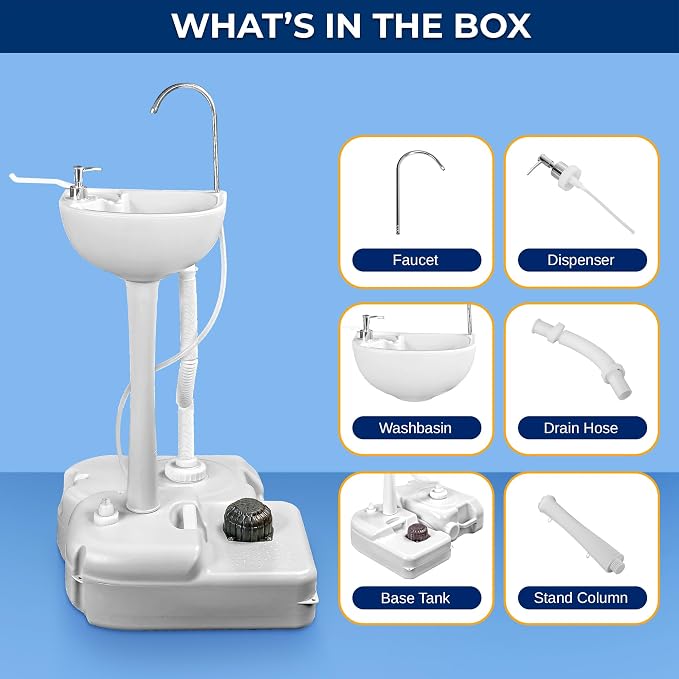 SereneLife Portable Camping Sink – Hand Washing Station - Image 8