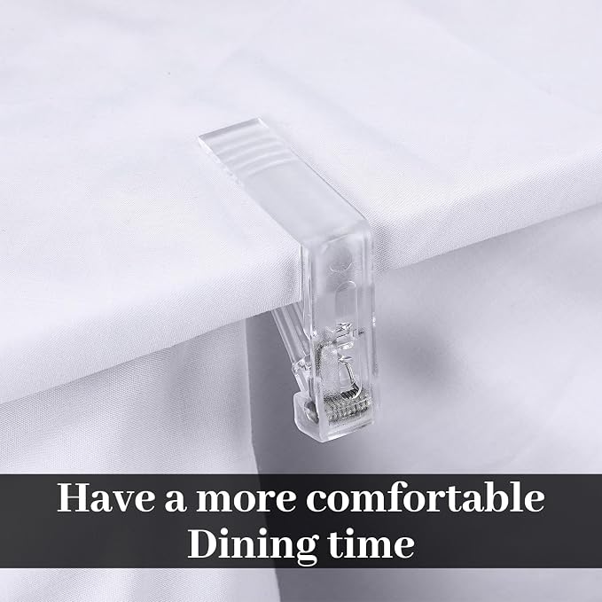 48 Pieces Clear Tablecloth Clips Plastic Loaded Table Cover Holder Clamps Table - Image 6