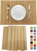 ANDSTAR Set of 6 Bamboo Placemats 17.7X11.8Inch Sushi Rolling Mat Japanese by Andstar