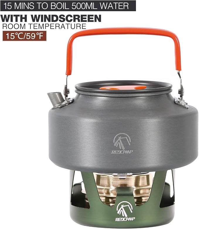 REDCAMP Mini Alcohol Stove for Backpacking, Lightweight Brass Spirit Burner - Image 2