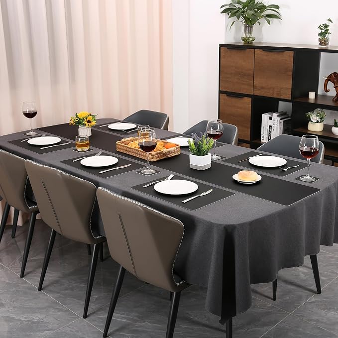 Table Runners 94 Inches Long, Dual-Sided Faux Leather Farmhouse Table Runner - Image 6