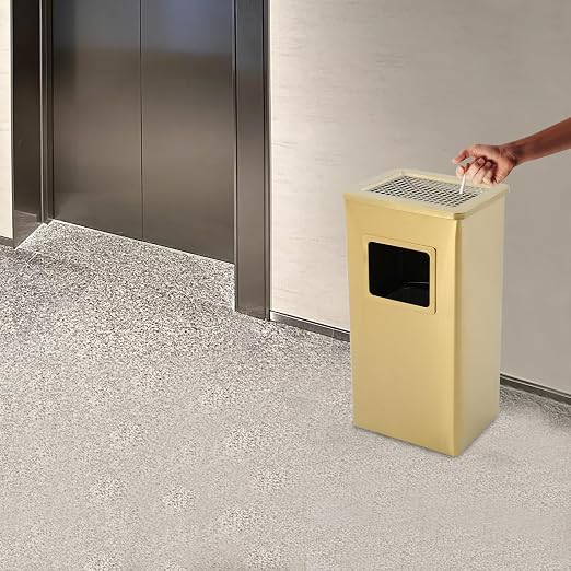 Trash Can with Lid Outdoor Indoor Stainless Steel Commercial Garbage Bin Waste - Image 3