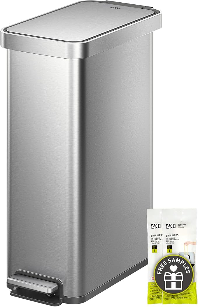 EKO Hudson Slim 50L / 13.2 Gallon Kitchen Trash Can by EKO