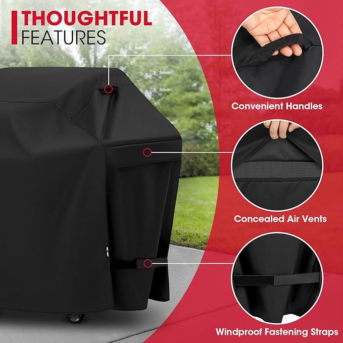 Unicook Grill Cover 55 Inch for Outdoor Grill, Heavy Duty, Waterproof, Fade - Image 5