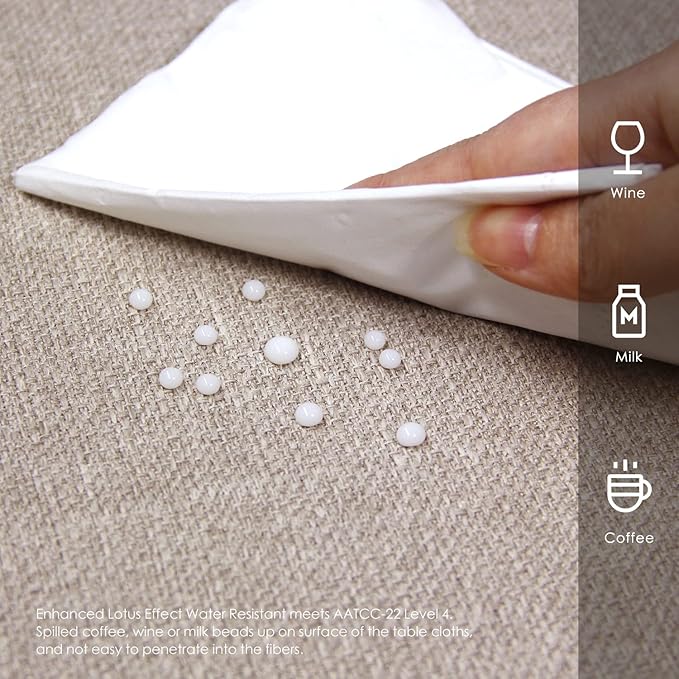 BALCONY & FALCON Square Tablecloth Washable Wrinkle Resistant and Water Proof - Image 3