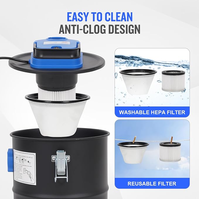 Ash Vacuum Cleaner -3.2 Gallon Fireplace Ash Vac - Image 6