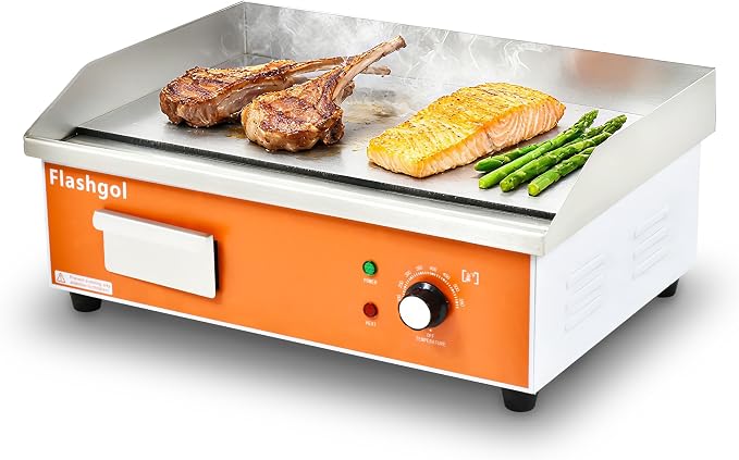 21.6 IN Nonstick Stainless Steel Electric Griddle Adjustable Temperature by FIWOTOOJI