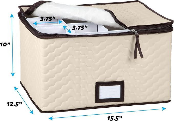 Wine Glass Storage Box with Dividers - Image 3