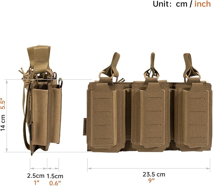 EXCELLENT ELITE SPANKER Tactical Open-Top Single/Double/Triple Molle Mag Pouch - Image 2