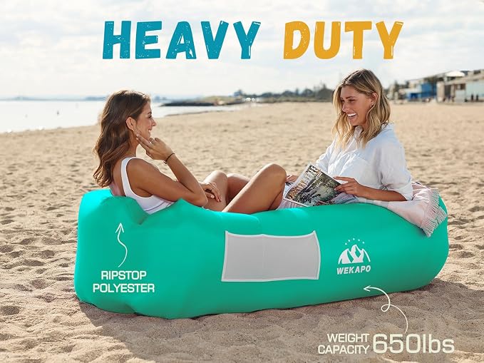 WEKAPO Inflatable Sun Lounger, Air Sofa, Waterproof and Leak-Proof, Picnics and - Image 4