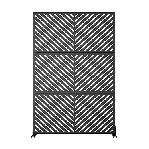 Casaphoria 72" H x 47" W Metal Outdoor Privacy Screen, Freestanding Decorative - Image 2