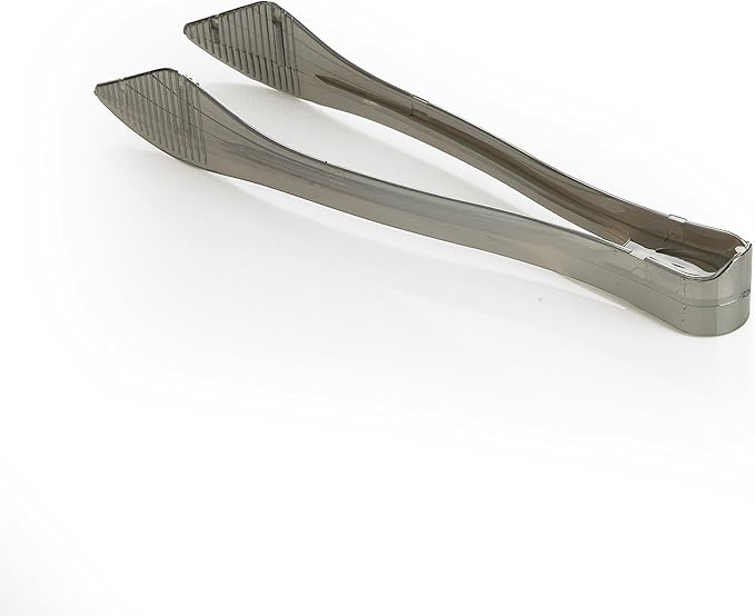 Serving Tongs 8.5-Inch Plastic Silver with Ergonomic Grip