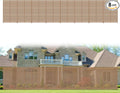 Privacy Fence Screen with Stand 6 Panel 72" H×47" W HDPE Decorative Panels with by Outdoorchairs