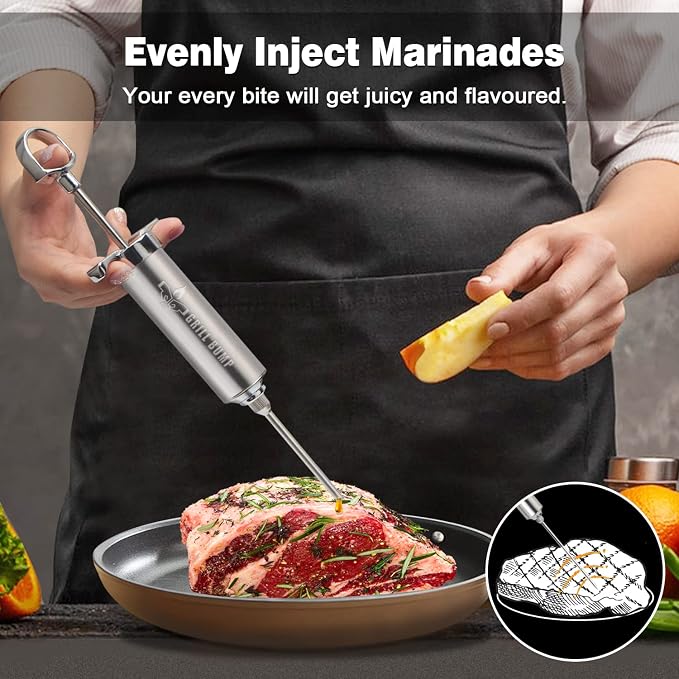 Meat Injector Syringe Kit with 3 Professional Marinade Injector Needles and - Image 7