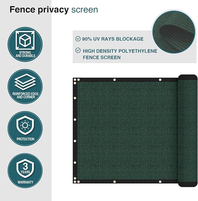 ECOOPTS 8'x188' Privacy Fence Screen Windscreen - Image 2