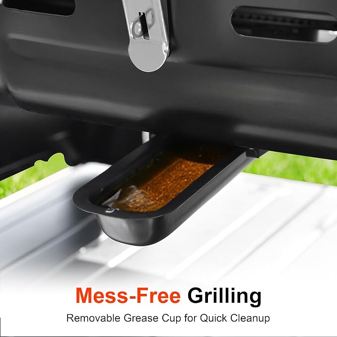 BrandMan Portable Propane Gas Grill, 1-Burner Tabletop Compact BBQ Grill - Image 8