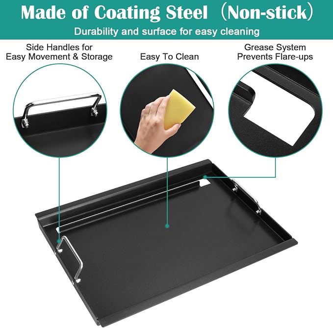 Full Size Griddle Inserts for Char-Broil Performance 4 Burner Series, Flat Top - Image 3