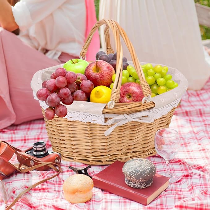 2 Pack Natural Wicker Basket - Image 5