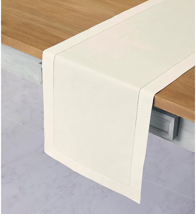 Solino Home Ivory Table Runner 36 Inches - Image 2