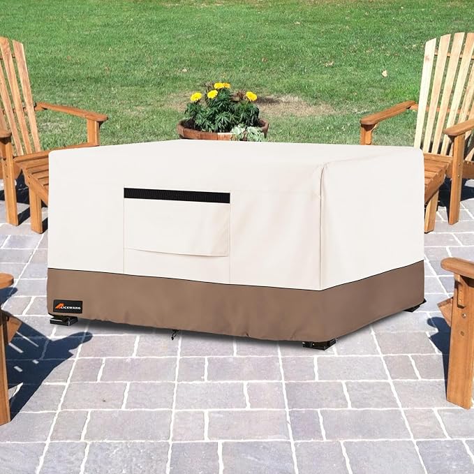 Fire Pit Cover Rectangular, Outdoor Heavy Duty 600D Tear-Resistant 100% - Image 8