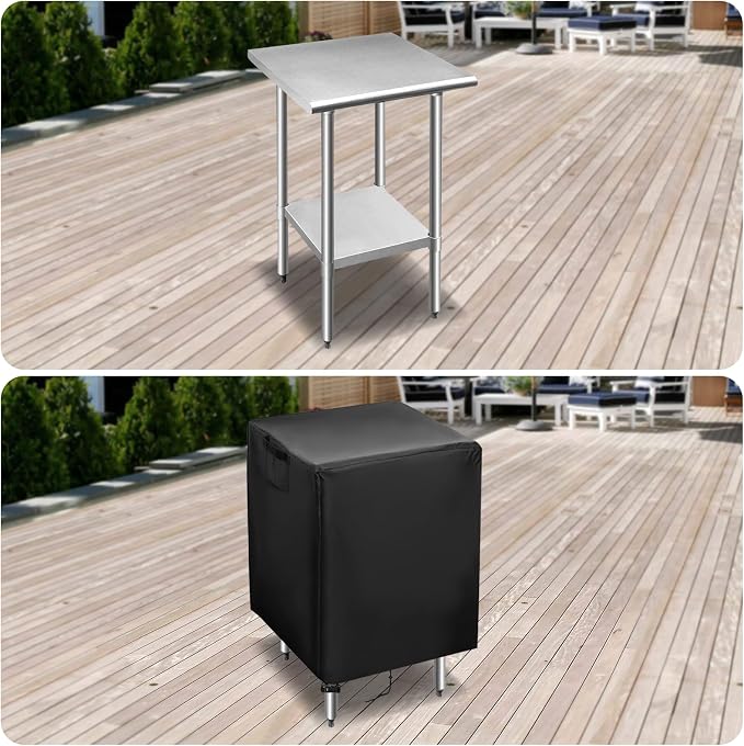 Outdoor Prep Table Cover, 24 Inch Waterproof Stainless Steel Prep Cart Table - Image 7