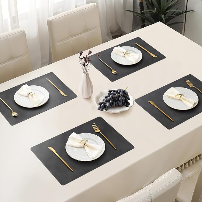 Roxifina Faux Leather Placemats Set of 4 - Image 2