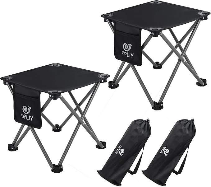 Opliy Camping Stool 2 Pack, 13 Inch Portable Folding Stool by Opliy