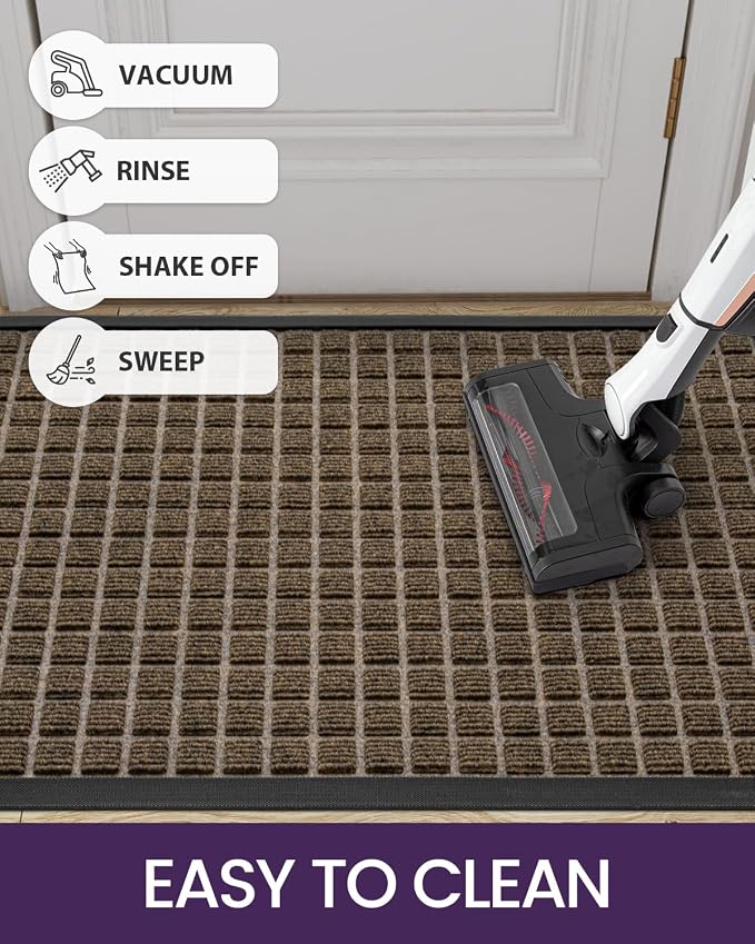 DEXI Front Door Mat Outside Entrance, 17x29 Rubber Entry Doormat Heavy Duty - Image 6