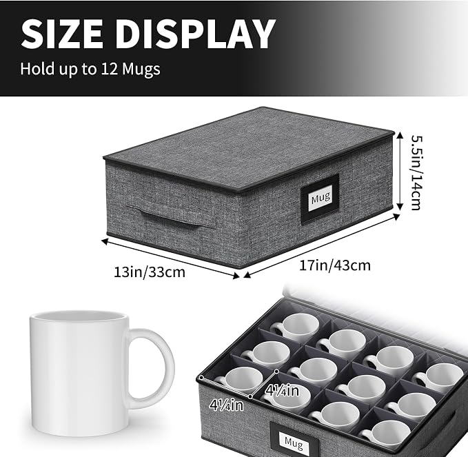 Aokeyee China Storage Containers Hard Shell 8 Piece, Wine Glass, Plate Storage - Image 6