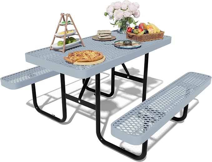 48'' Rectangular Steel Picnic Table by HIMcup