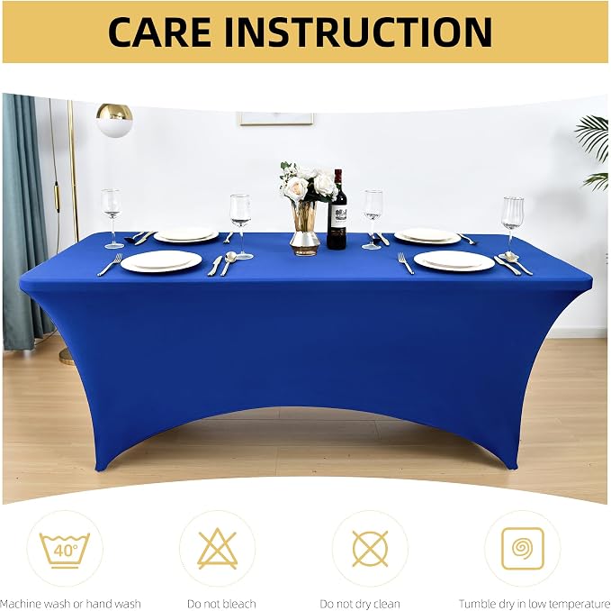 10-Pack 6ft Spandex Table Covers - Image 6