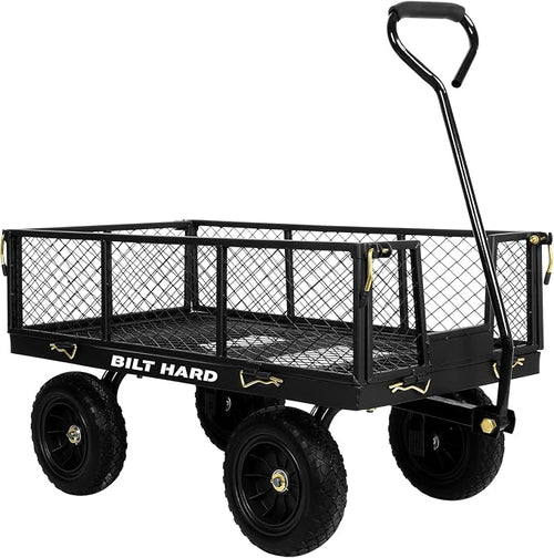 BILT HARD 10" Flat Free Tires Heavy Duty Garden Cart by BILTHARD