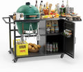 Big Green Egg Outdoor Grill Table, Portable Heavy Duty Grill Cart by MASHELLYHome