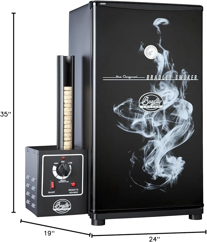 Original Bradley Smoker BS611 4-Rack Natural Draft Vertical Electric Smoker - Image 5