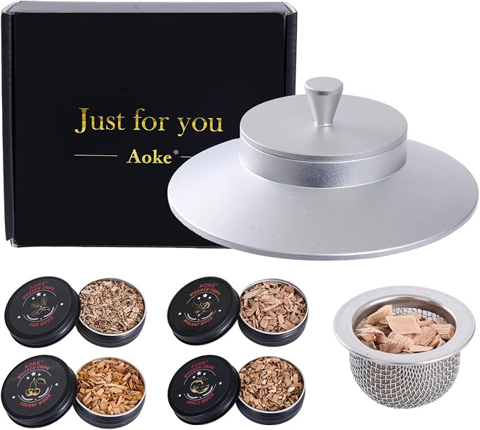 Cocktail Smoker Kit AOKE Metallic Whiskey Smoker Kit by AOKE